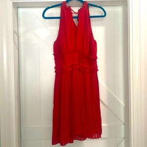 Red sleeveless dress